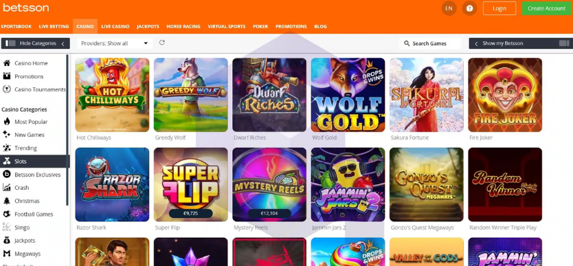 Betsson Οικονομικές συναλλαγές και διαχείριση κεφαλαίων