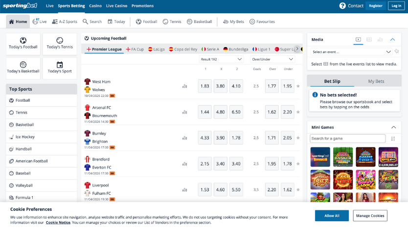 Sportingbet Διαδικασίες εγγραφής και ταυτοποίησης χρηστών